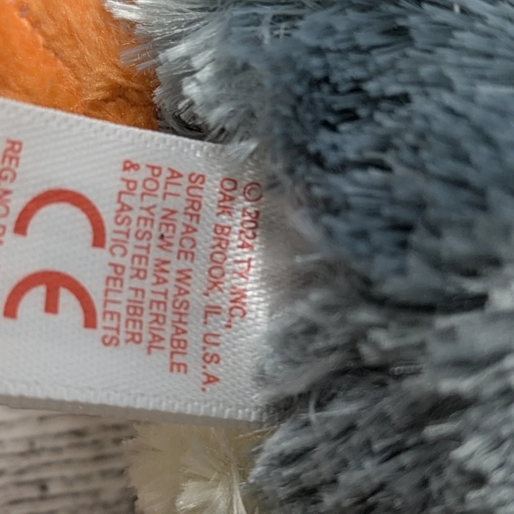 Ty fisher Plush Penguin Toy - Gray and Orange